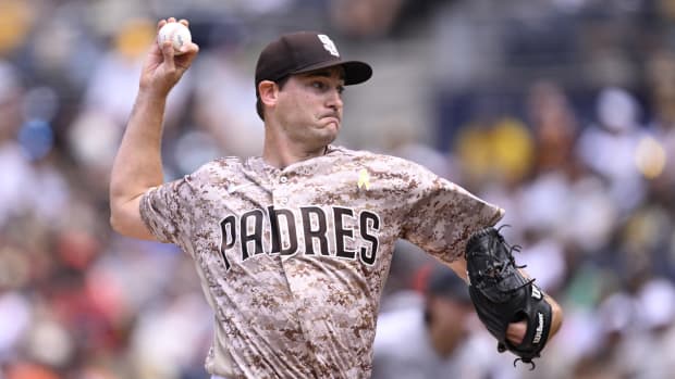 Seth Lugo throws a pitch on Sep 3rd, 2023